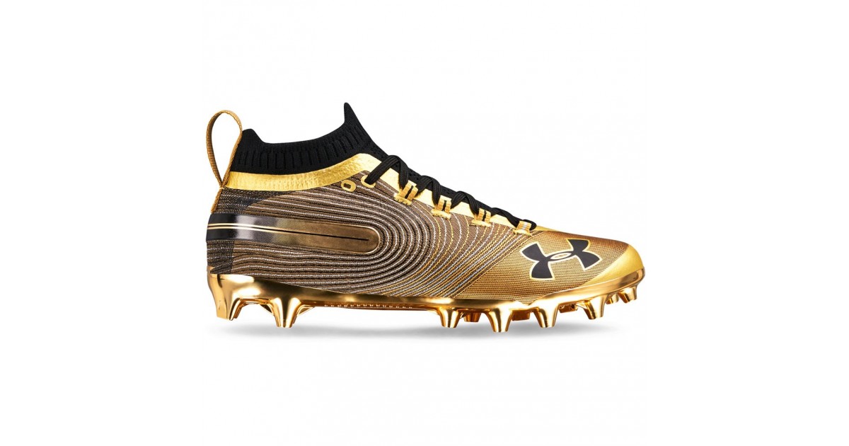 Under Armour Men S Spotlight Mc American Football Cleats Metallic Gold