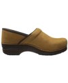 Professional Leather Sabots Femme Wheat Nubuck