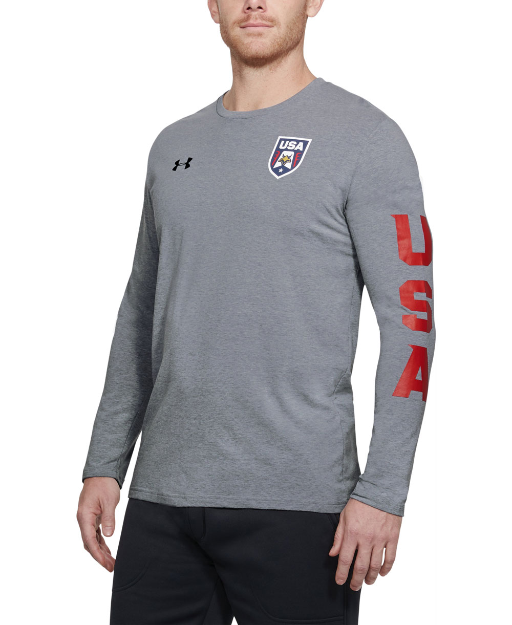 Under Armour USA Patriot Camiseta Manga Larga para Hombre Steel Lig