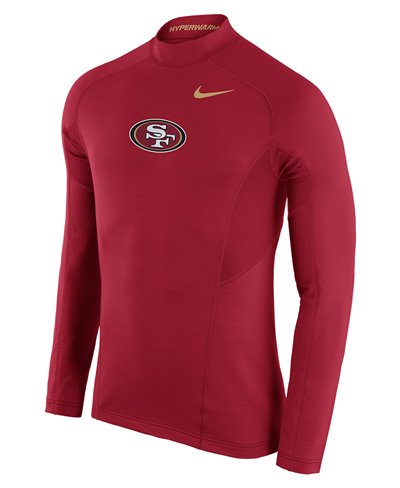 red nike long sleeve compression shirt