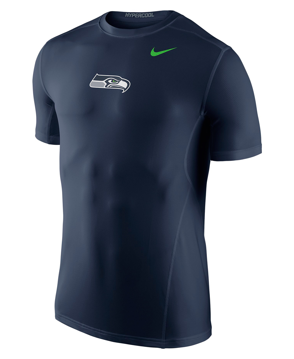 Nike Hypercool Fitted T-shirt Compression à Homme NFL Seahawks