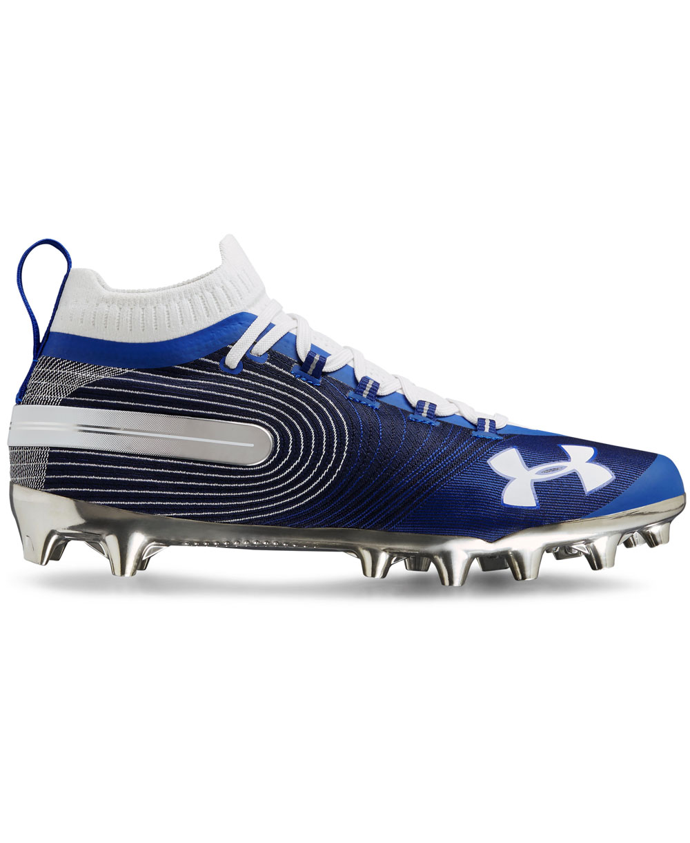 under armour red white and blue football cleats