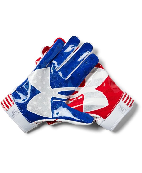 gold under armour football gloves