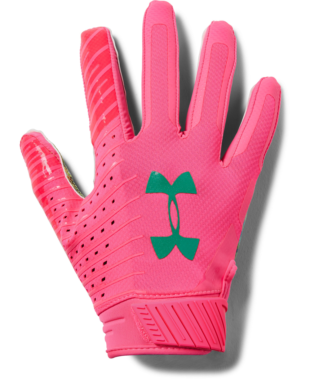 pink under armour football gloves 