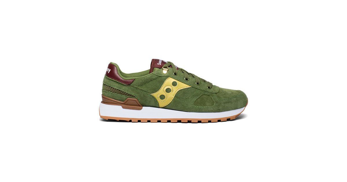 saucony shadow tan and green
