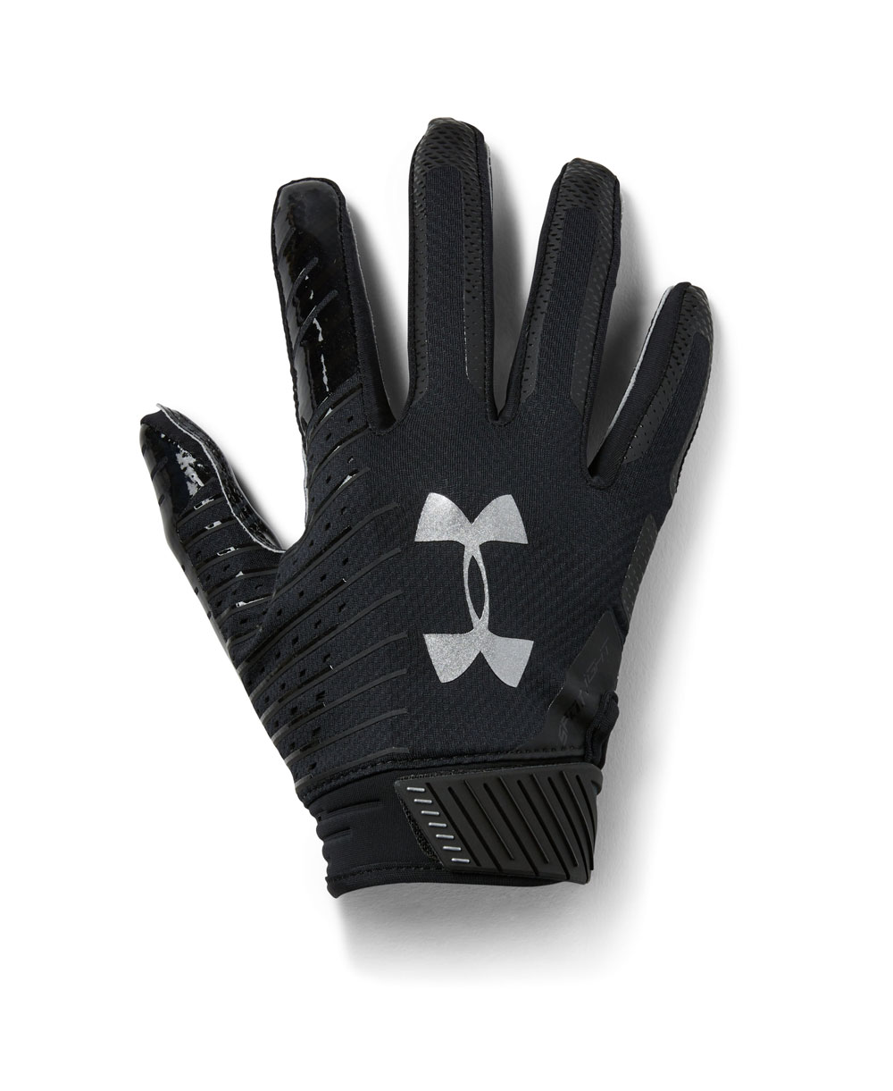 black and white under armour football gloves