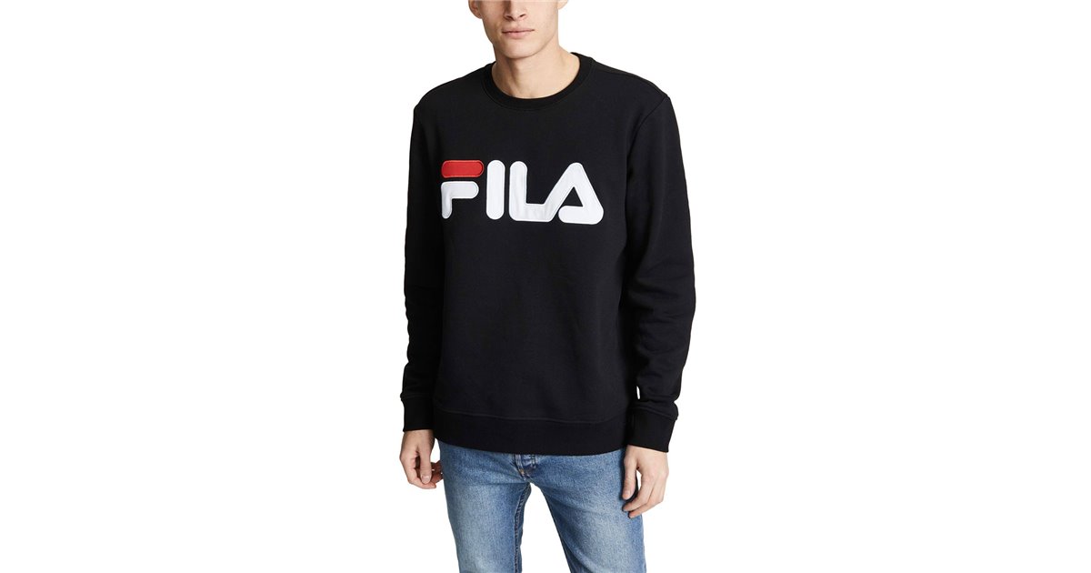 Felpa fila hot sale nera uomo