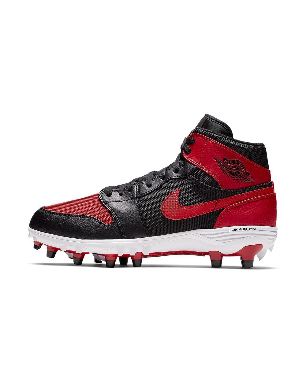 Nike Jordan 1 TD Mid Zapatos de Fútbol Americano para Hombre Black/