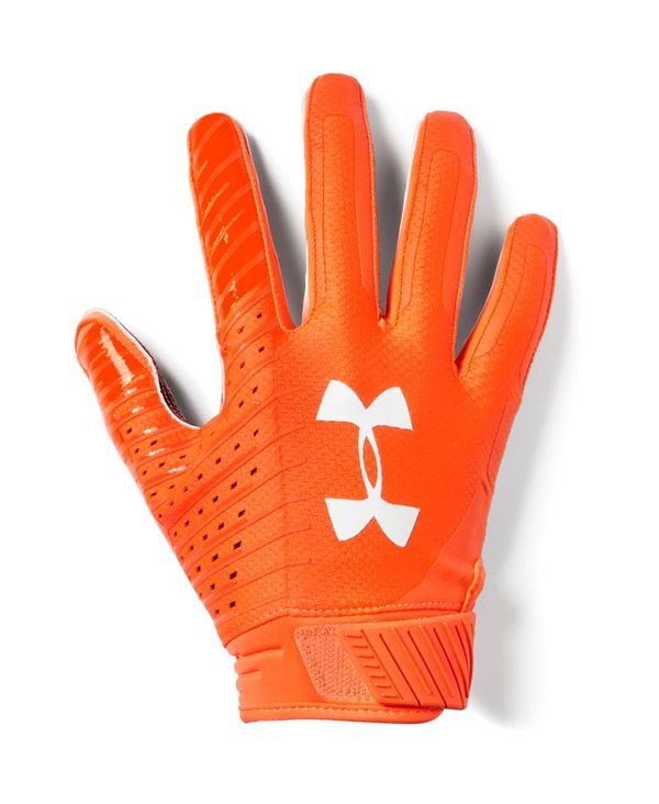 orange football gloves