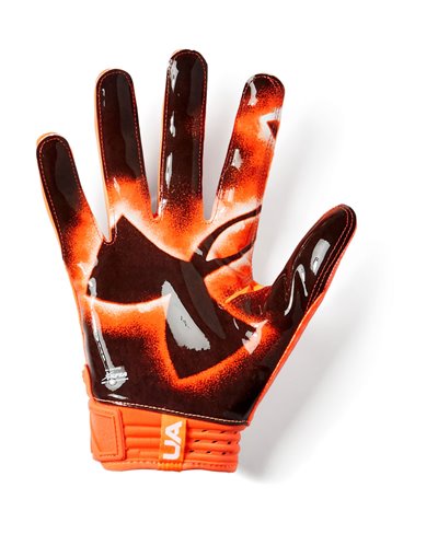 orange under armour football gloves