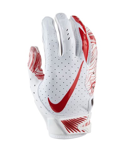 red and white nike football gloves