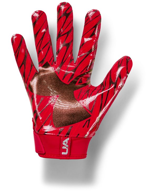 all red under armour gloves