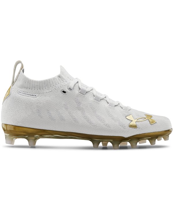 white and gold cleats football