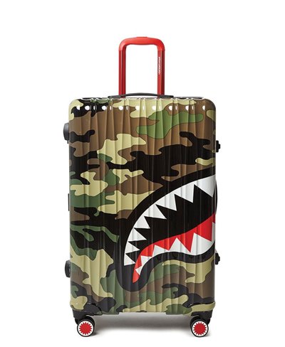 camo suitcase with wheels