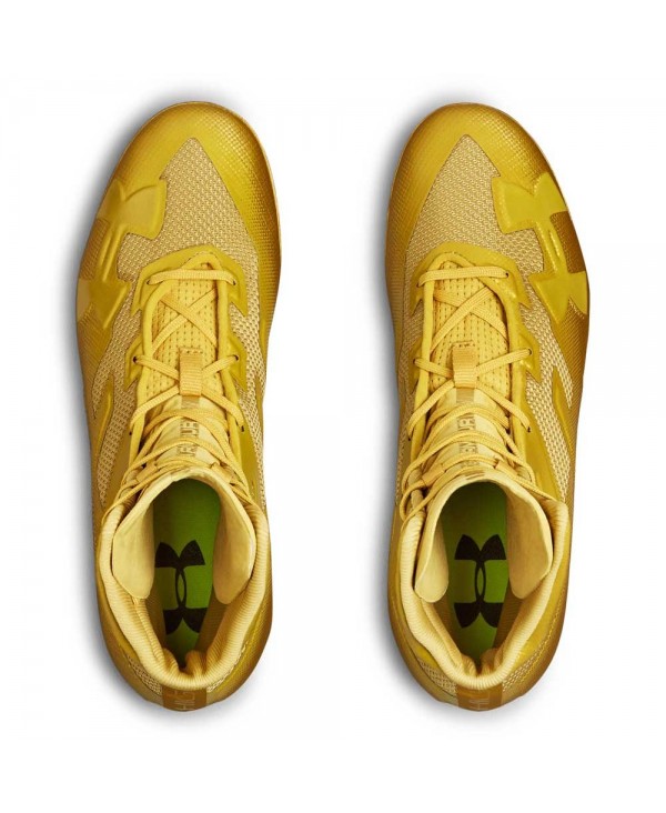 gold under armour football cleats